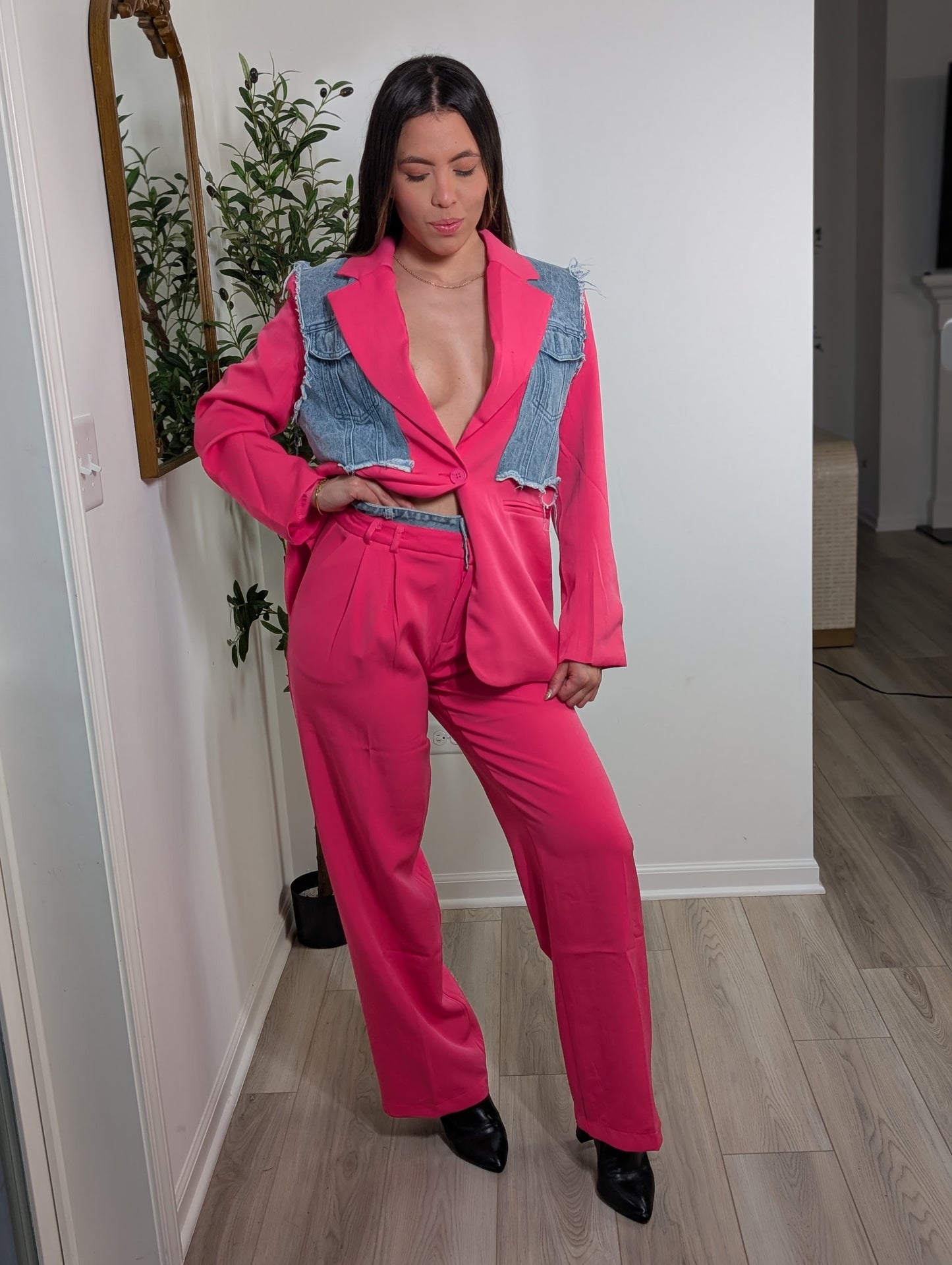 Set Rosa mezclilla