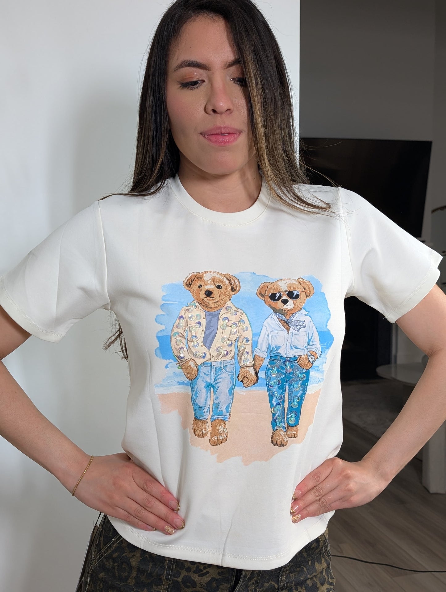 Blusa oso beige unitalla