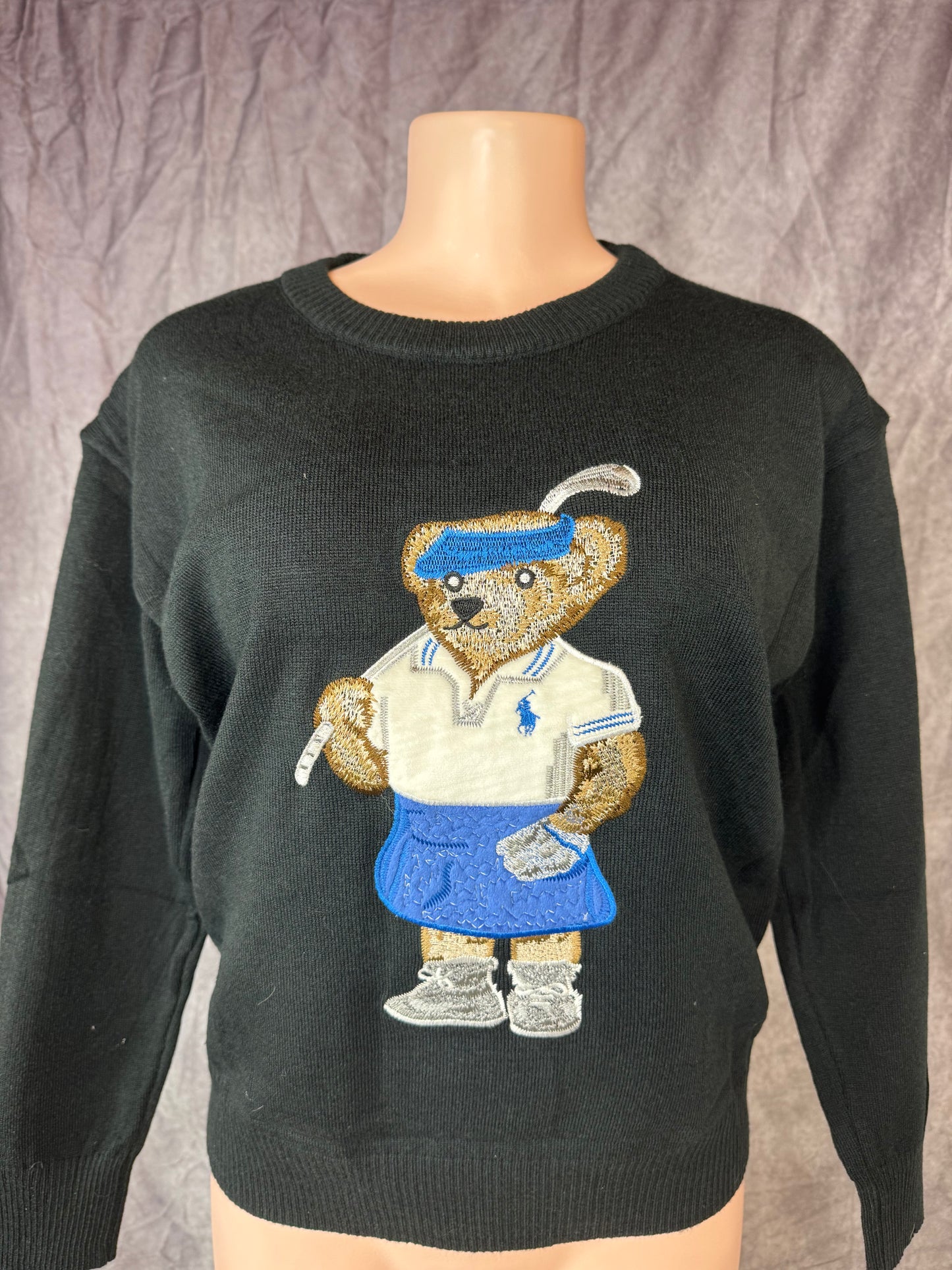 Sueter negro oso polo unitalla
