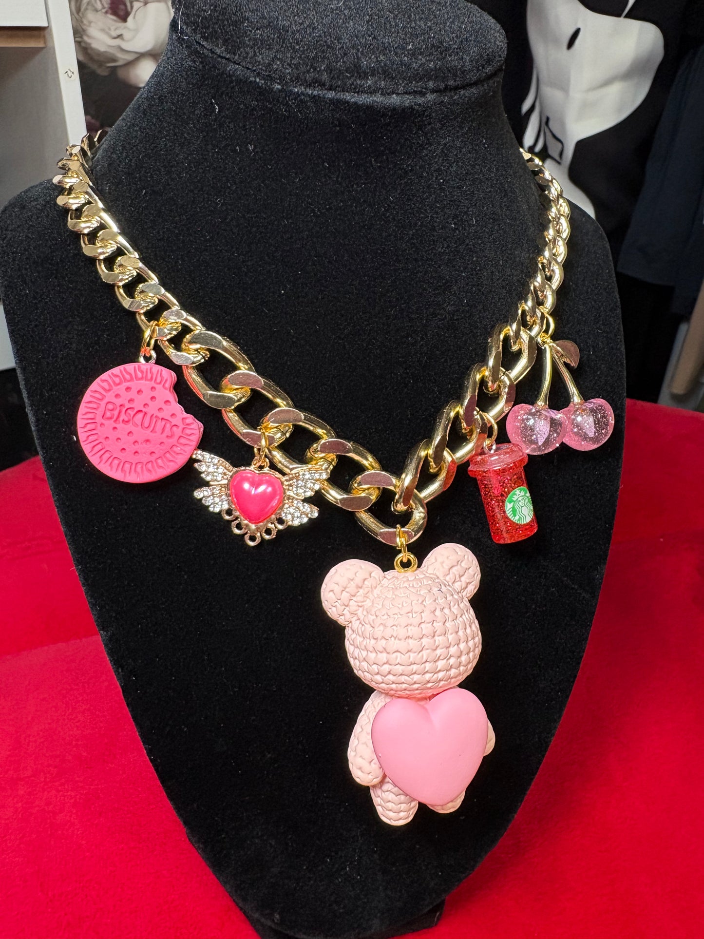 Cadena Rosa Corazon