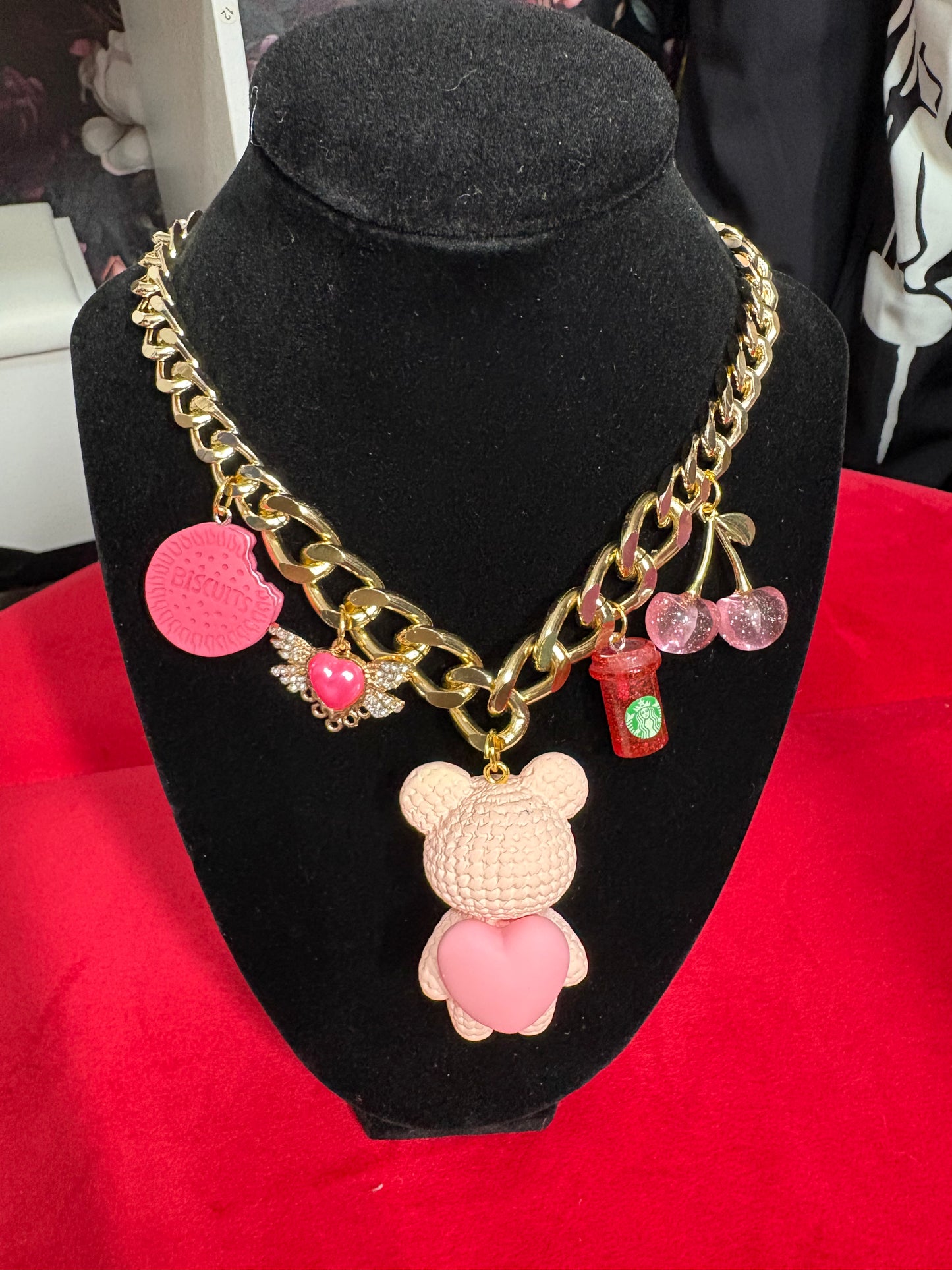 Cadena Rosa Corazon