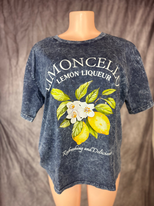 Playera color mezclilla unitalla