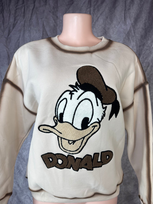Sudadera Beige Pato Donald unitalla