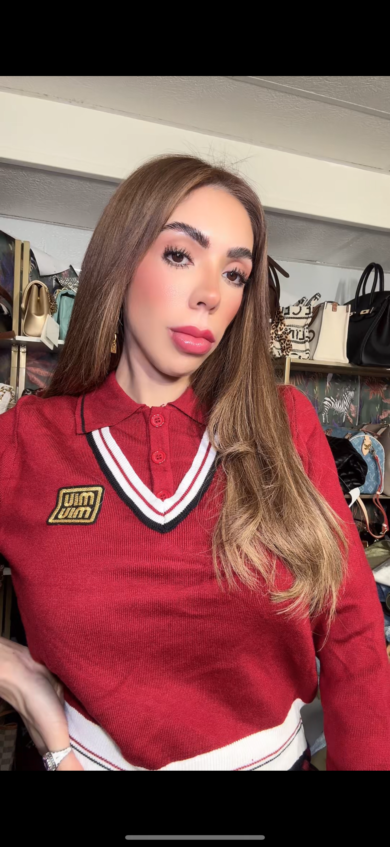 Suéter Miu Miu rojo