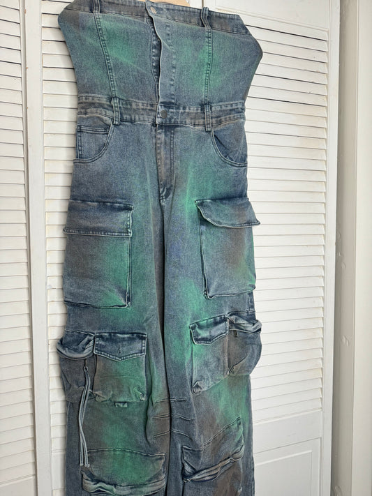 Denim jumpsuit closet sale