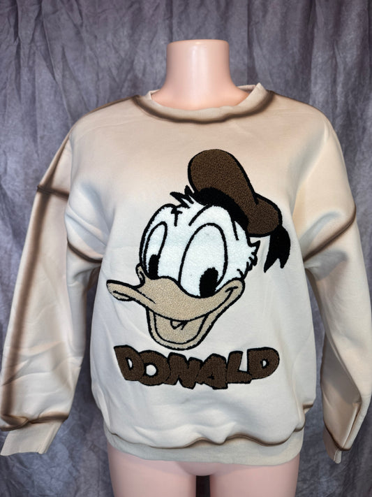 Sudadera beige Pato Donald