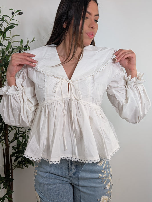 Blusa Blanca campesina