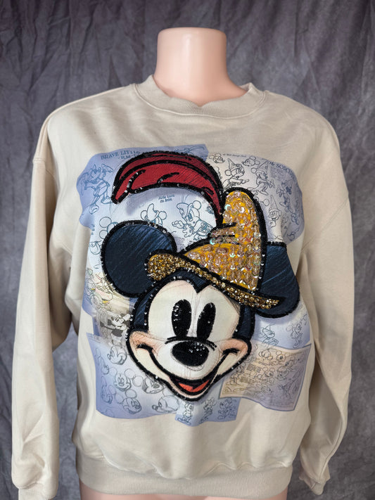 Sudadera beige Mikey mouse unitalla