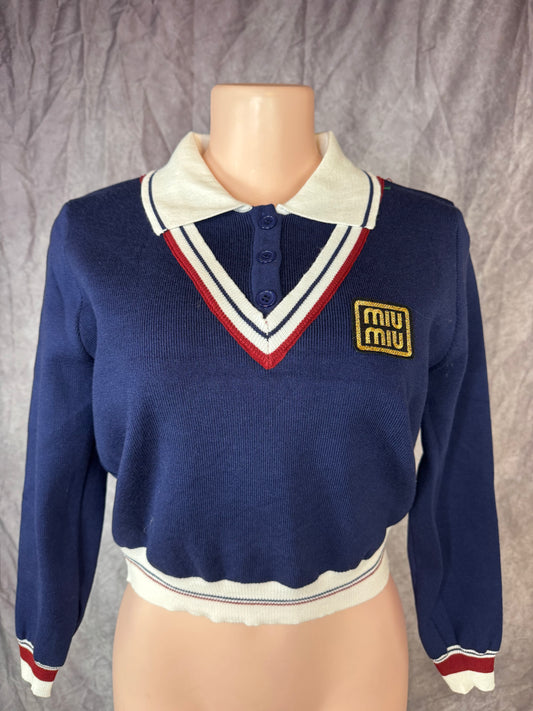 Sueter Miu Miu azul unitalla