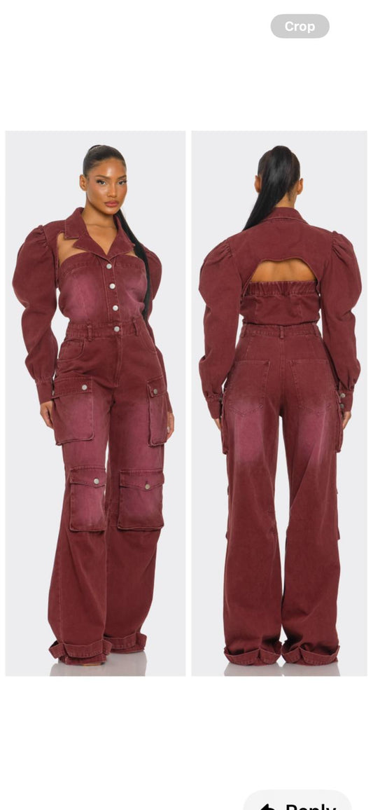 Traje completo tinto